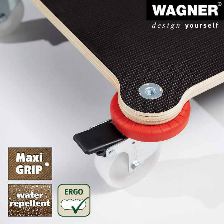 Wagner Transporthilfe MM 1360 I 52 x 32 x 12,5 cm - Tragkraft 200 kg - ideal für schwere Transportbo