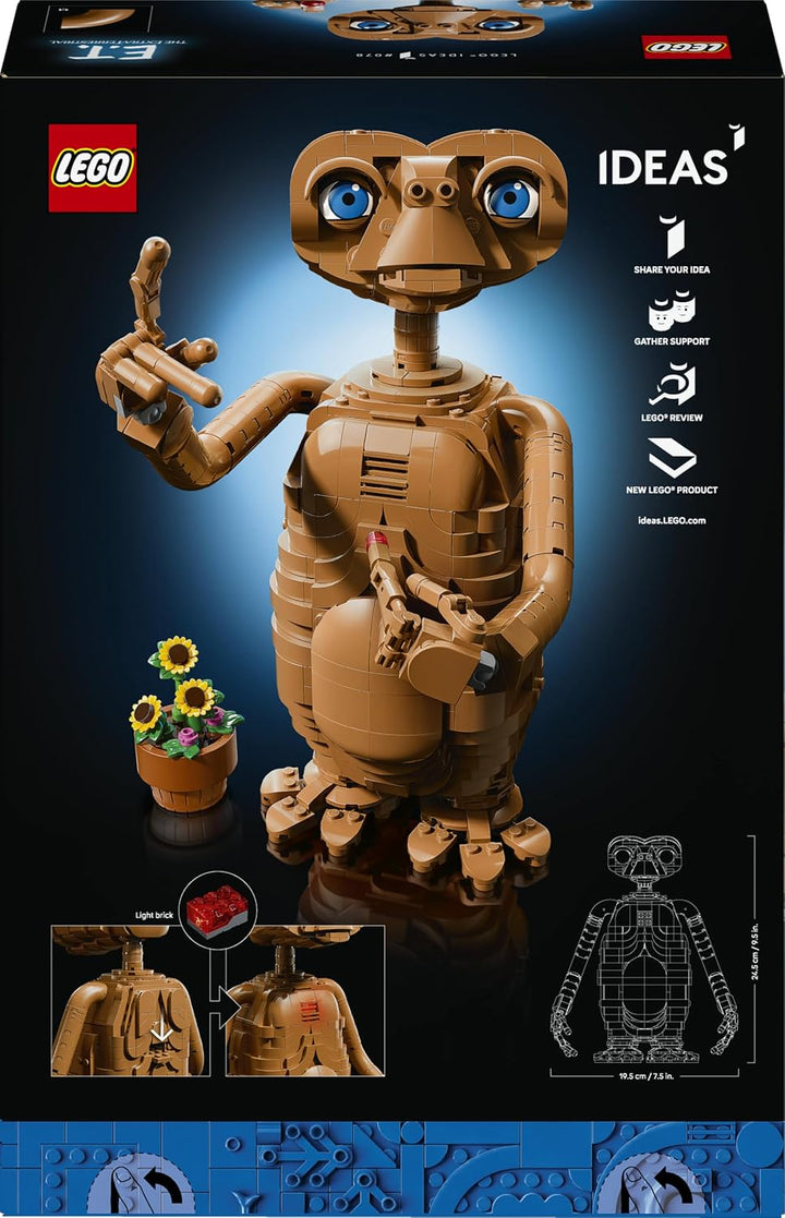 LEGO Ideas E.T. the Extra-Terrestrial - Modellbau für Erwachsene inklusive Alien Figur, künstlichen