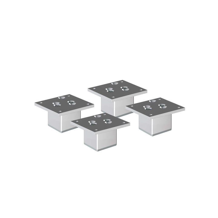 sossai® Exklusiv - Aluminium Möbelfüsse | E4MF-N | 4er Set | Höhe: 60mm | Farbe: Aluminium 4 Stück,