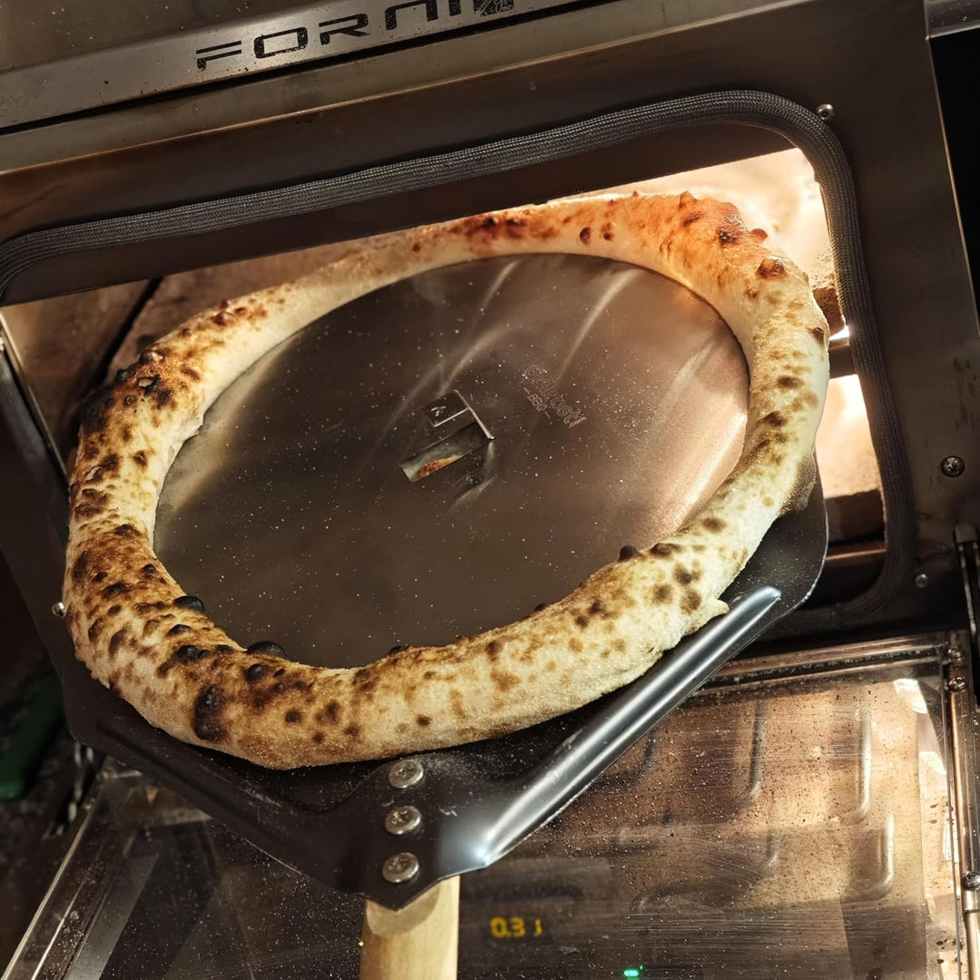 Grillrost.com Das Original Blind Slice – Edelstahlplatte für Pizza Blind Bake - Flacher Pizzaboden,