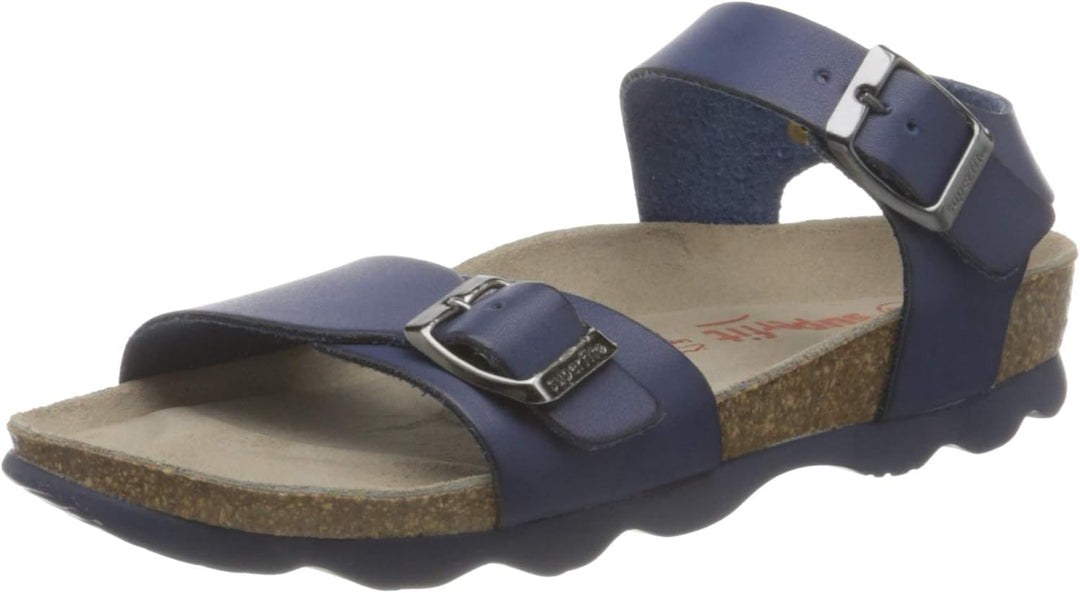 Superfit Jungen Fussbettpantoffel Sandalen, Blau 8000
