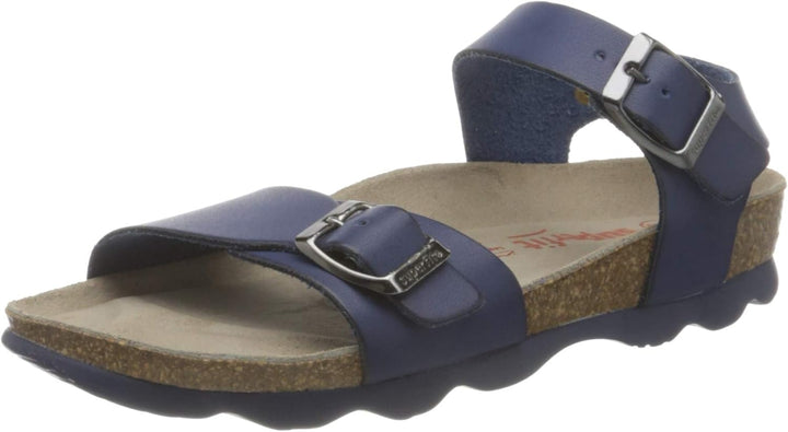 Superfit Jungen Fussbettpantoffel Sandalen, Blau 8000