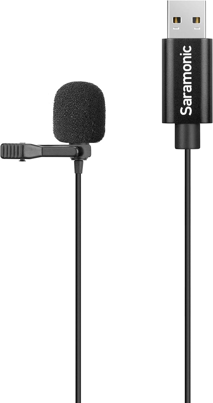 Saramonic Lavalier-Mikrofon mit USB-A-Anschluss für Computer mit 6,56 Zoll (2 m) Kabel (SR-ULM10)