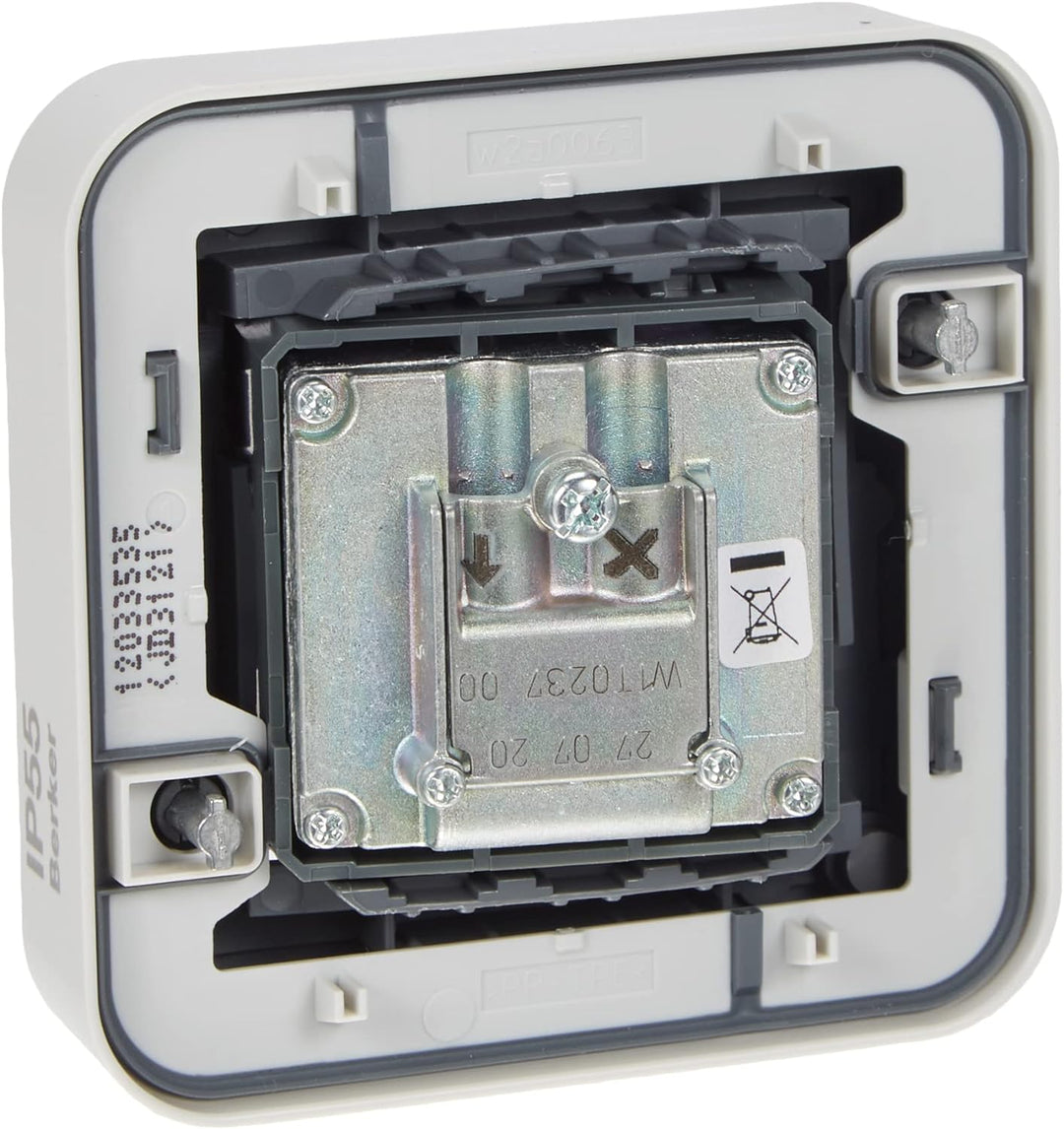 Berker Antennen-Steckdose LGR 12033535 Einzeldose 3-Loch W.1 Antennensteckdose 4011334404590 Single,