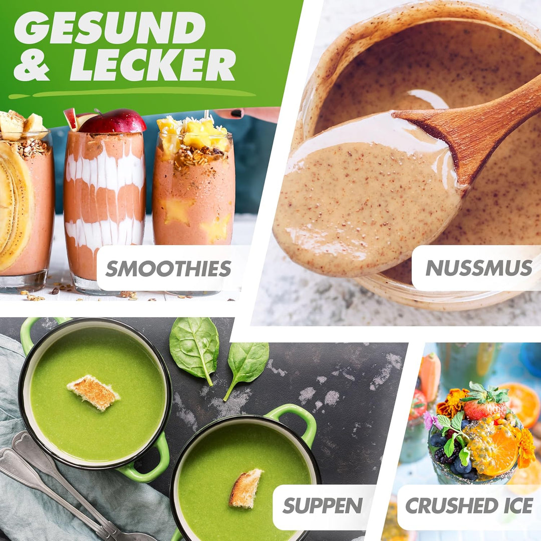 NUTRI-BLENDER MAX+ Hochleistungsmixer 2000W Standmixer Smoothie Hochleistung Smoothie-Maker Profi Mi