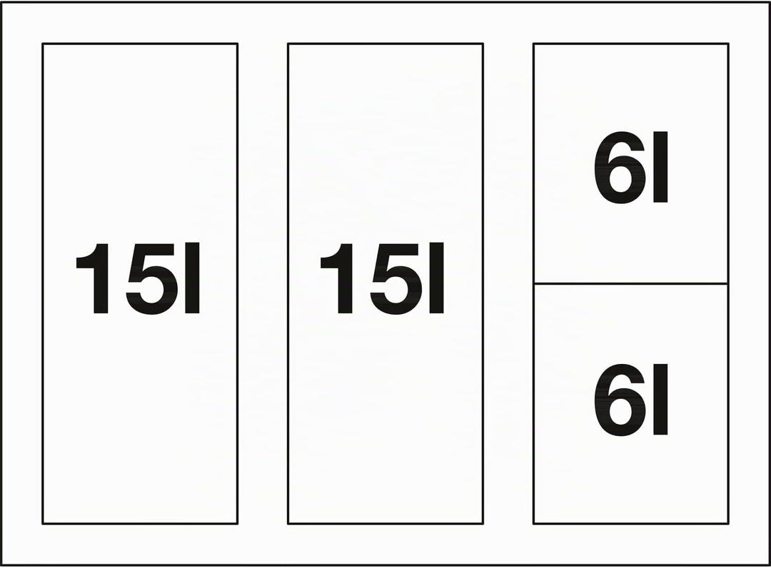 BLANCO Flexon II 60/4, Abfallsystem für die Mülltrennung in der Küche, mit 4 Abfalleimern (2 x 15 l