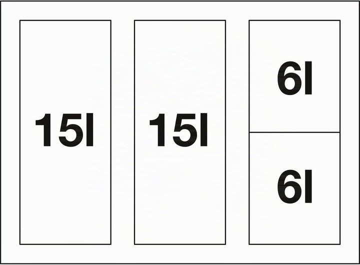 BLANCO Flexon II 60/4, Abfallsystem für die Mülltrennung in der Küche, mit 4 Abfalleimern (2 x 15 l