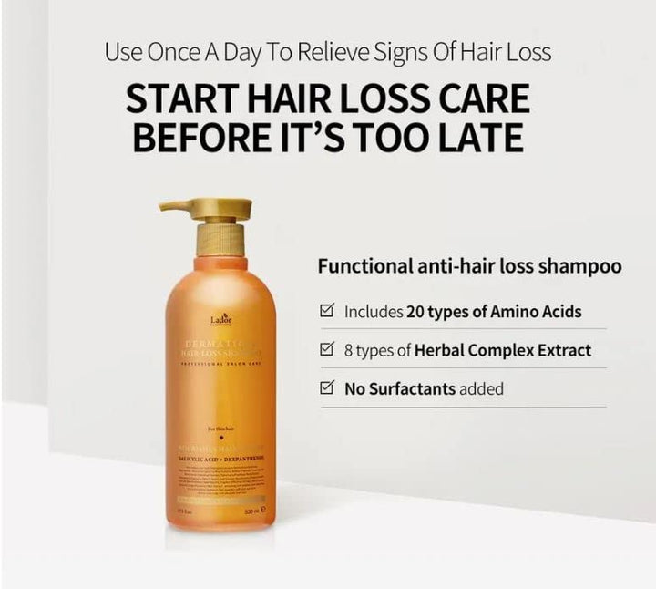 [Lador] Dermatical Hair-Loss Shampoo (Thin Hair) 530ml