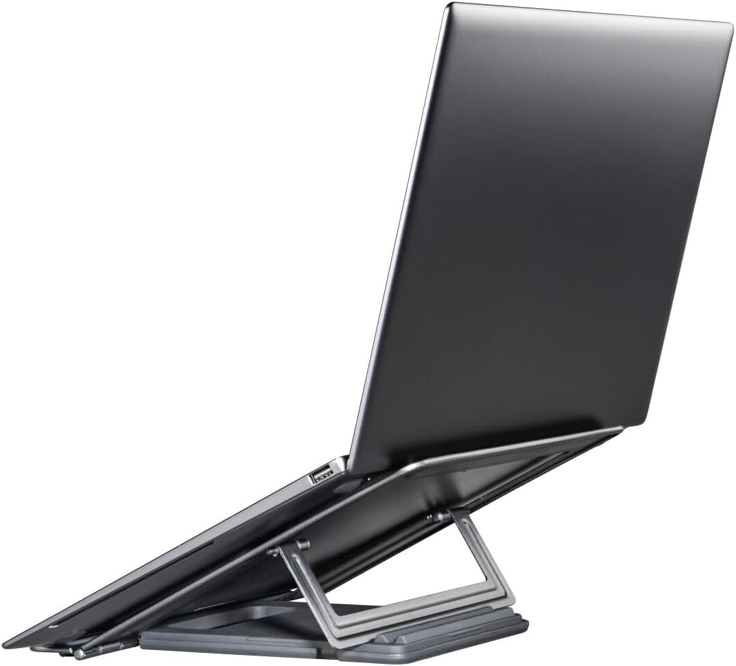 Hama Notebook-Stand Metall, höhenverstellbar, neigbar, bis 39 cm (15,4"), Grau