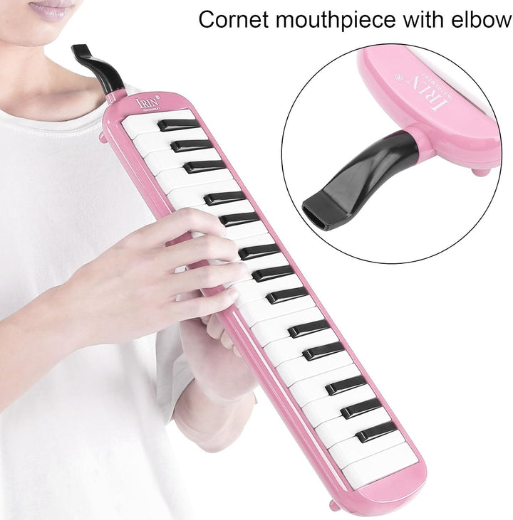 Melodica Melodica mit tragegurt Rosa Melodicas, 32 Tasten Klavierstil Tragbare Melodica für Kinder u