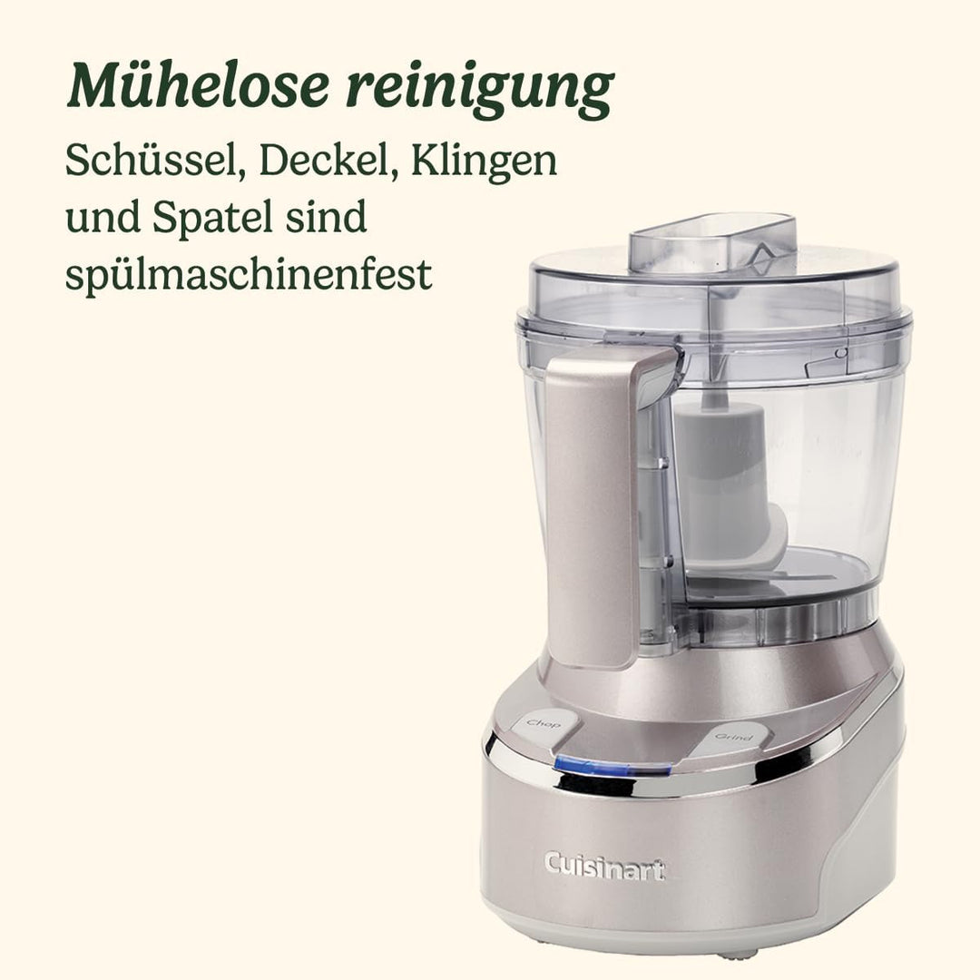 CUISINART RMC100E Mini-Zerkleinererer, kabellos, Li-Ion-Akku, USB-Ladegerät, spülmaschinenfestes Zub
