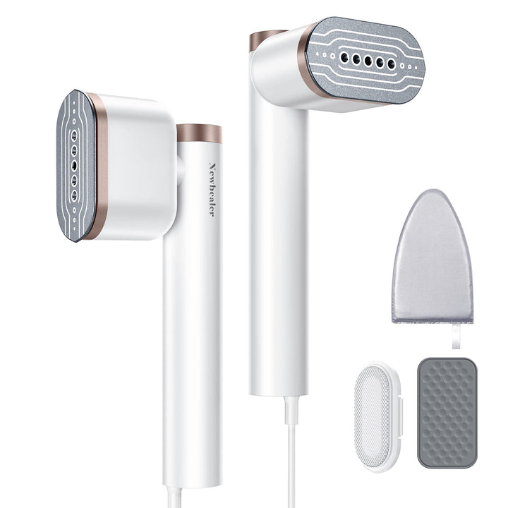 Newbealer Steamer Dampfglätter, 1200W, 120ml, Tragbarer Dampfbügel mit Hand Dampfbürste für Kleidung