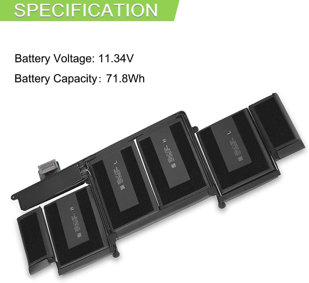 XITAIAN 71.8Wh 11.34V A1493 A1582 Ersatz Laptop Akku für MacBook Pro 13" Inch A1502 [Frühzeitig 2015