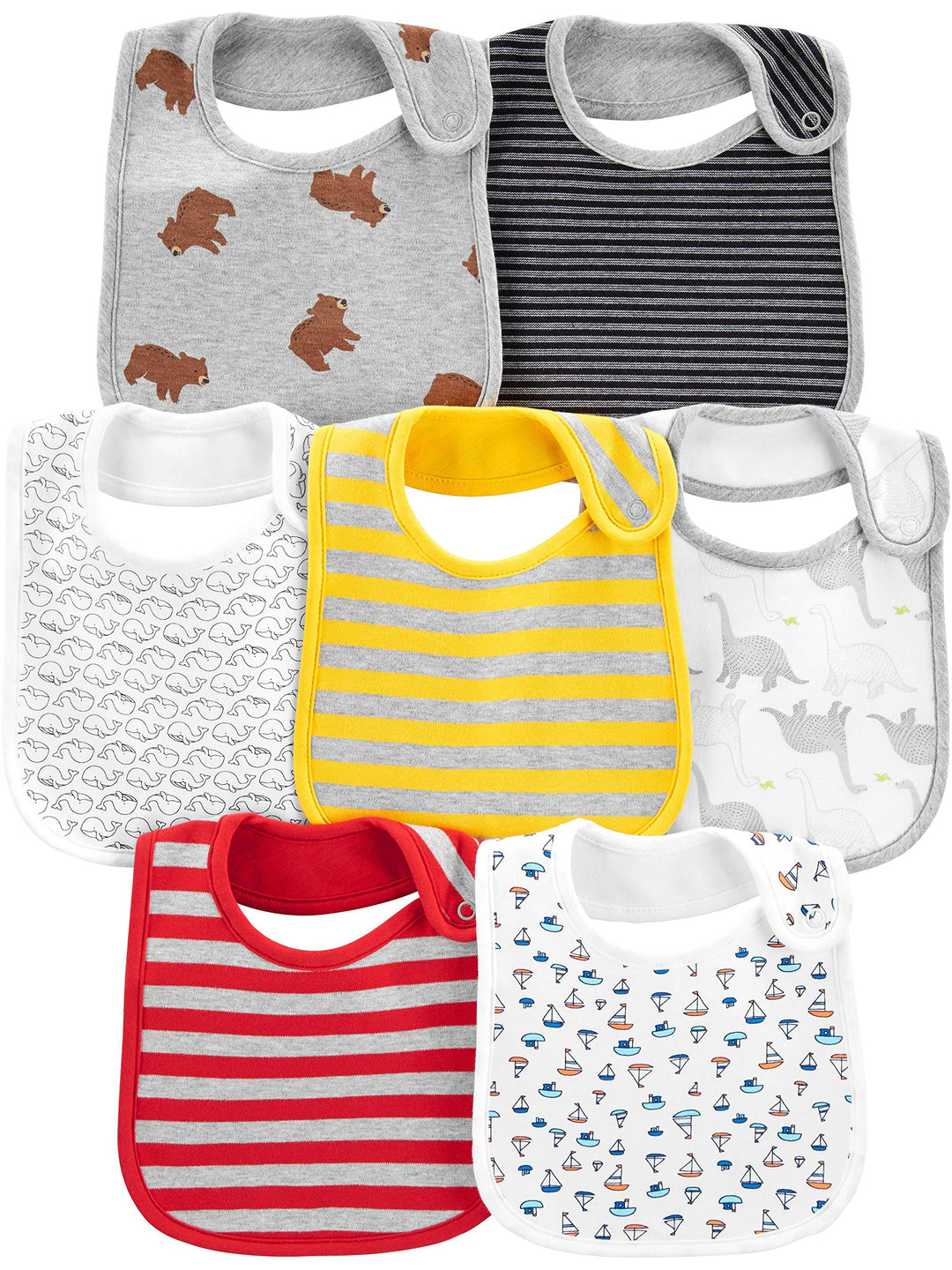 Simple Joys by Carter's Unisex Kinder Winter-Zubehör-Set (7er Pack) Einheitsgrösse Bär/Dinosaurier/S