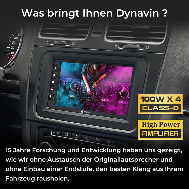 DYNAVIN Android Universal Doppel-DIN Autoradio Navi, 7 Zoll Radio mit 4 * 100W DSP Verstärker | DAB+