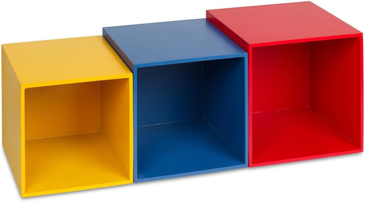 cubix CD-Boxen color, CD-Aufbewahrungs Boxen aus Holz. Set mit 3 CD-Boxen. Zur Aufbewahrung von bis