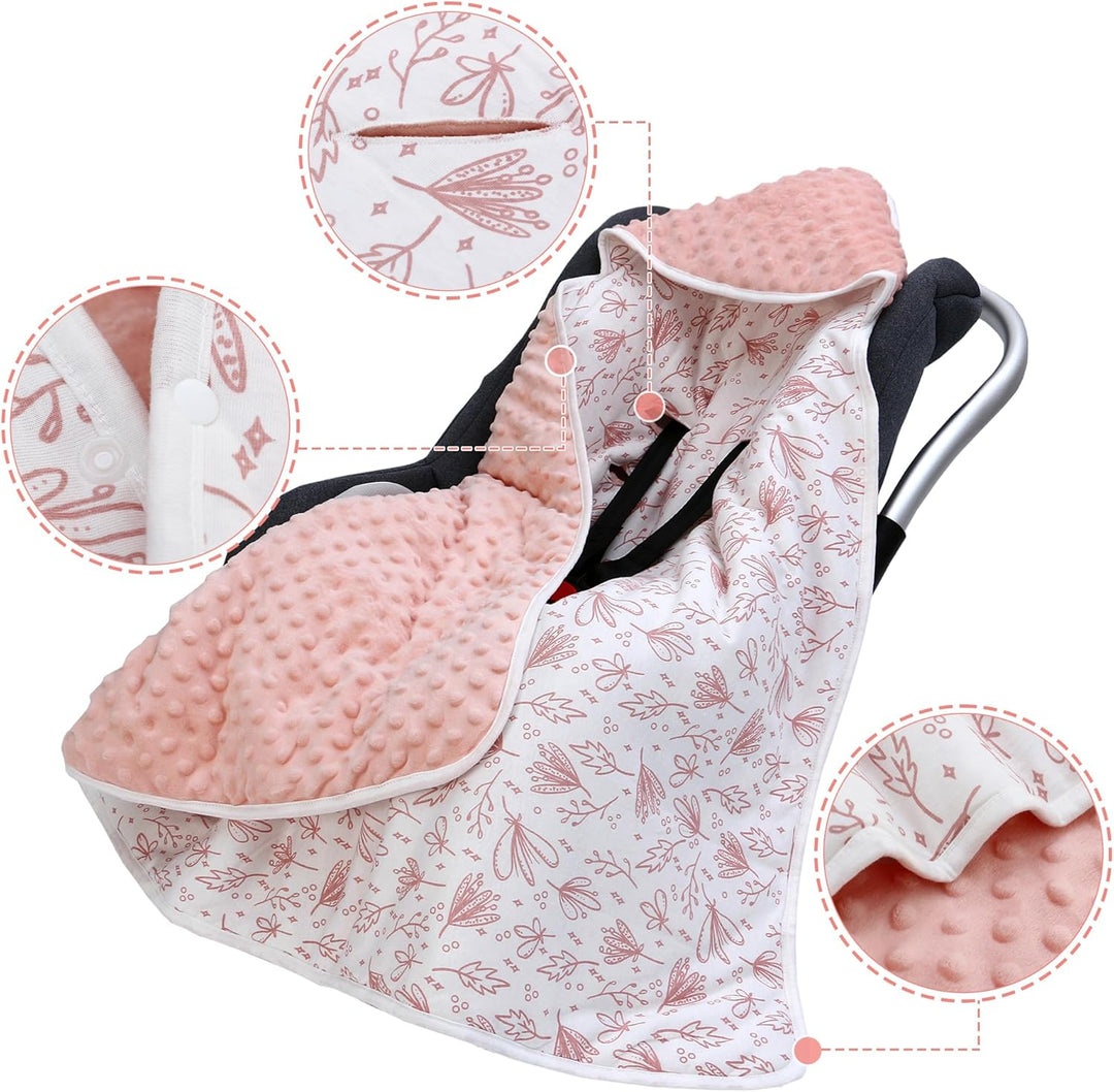 Baby Einschlagdecke für Babyschale 90x90cm Doppelseitig Gesteppte 100% Baumwolle Baby Decke für Kind