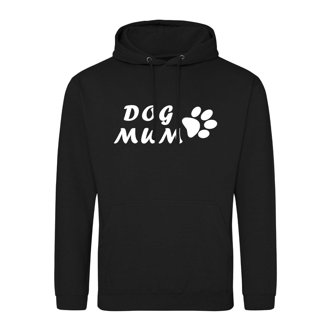 huuraa Unisex Hoodie Dog Mum Tapse Pullover Vegan Grösse 3XL Deep Black mit Motiv für alle Hundemens