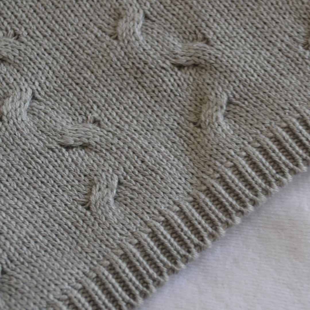 Baby's Only 141019 Babydecke Strickdecke Frottee 95 x 70 cm, Weiss Weiss, Weiss