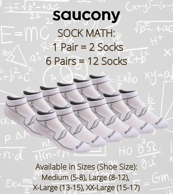 Saucony Herren Socken (6er Pack) M Weiss (6 Paar), M Wei&amp;