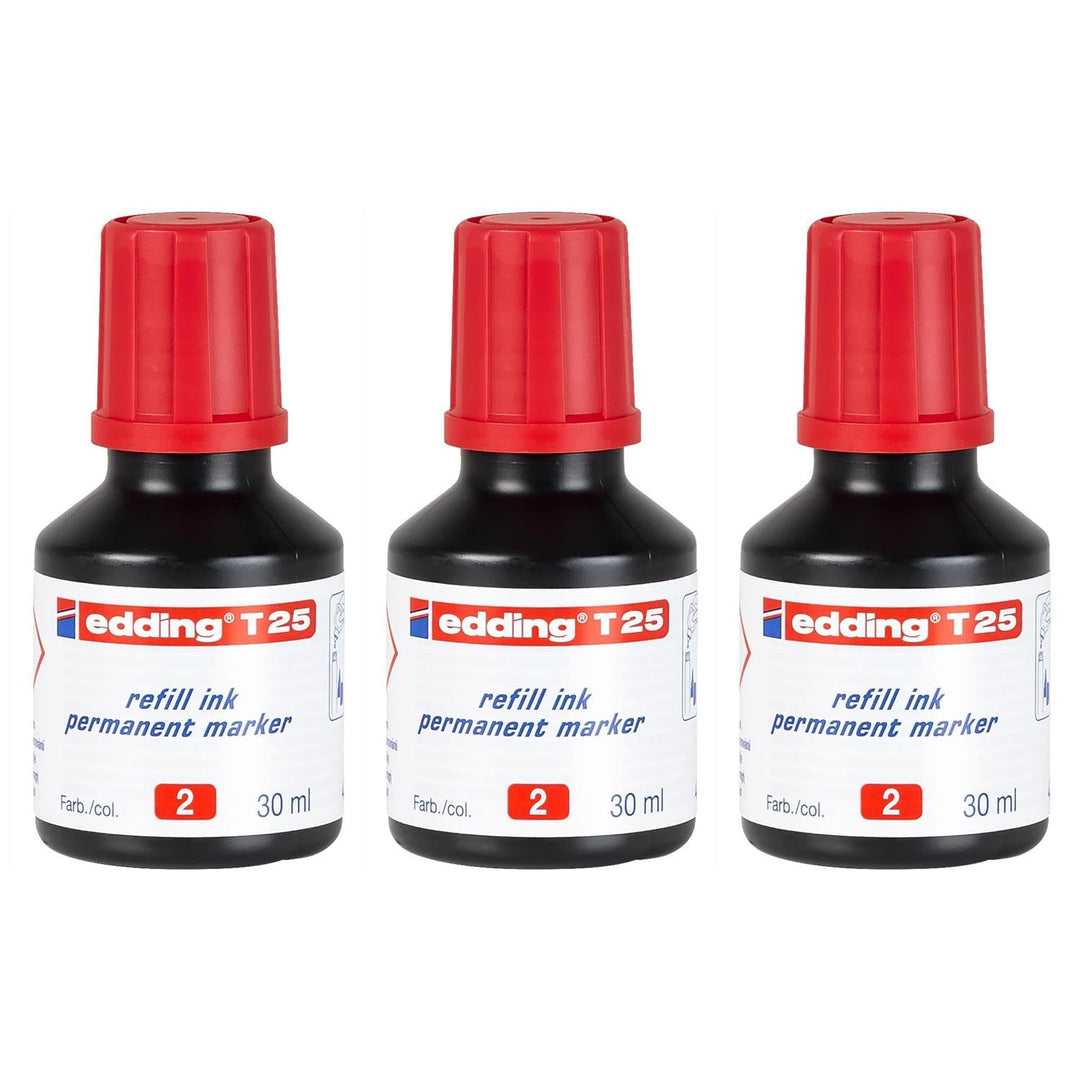 edding Nachfülltinte für Permanentmarker, 30 ml T 25 Rot