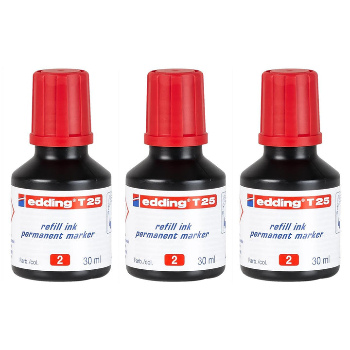 edding Nachfülltinte für Permanentmarker, 30 ml T 25 Rot