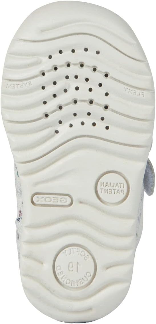 Geox Baby - Mädchen B Macchia GirlFirst Walker Shoe 25 EU Weiss, 25 EU Weiß