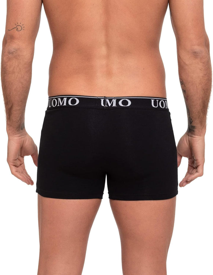 Channo Boxershorts aus Baumwolle, klassisch, einfarbig, bequem, weich M Schwarz, Packung 12, M Schwa
