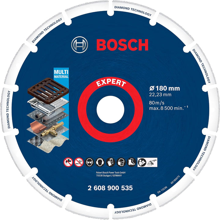 Bosch Professional 1x Expert Diamond Metal Wheel Grosse Trennscheiben (für Gusseisen, Ø 180 mm, Zube