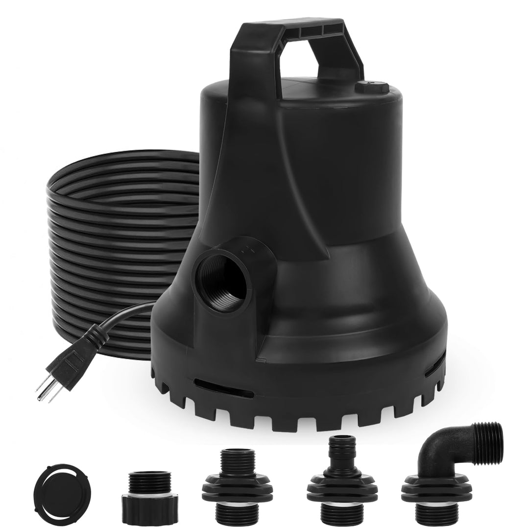 400W Tauchpumpe, Automatik, 8000L/H, 11m Hub, 10m Kabel