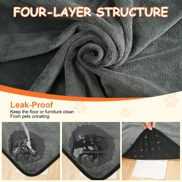 2 Stück Waschbar Haustier-Urinunterlage, 70x100cm Welpenunterlagen Waschbar Puppy Training Pads, Wie