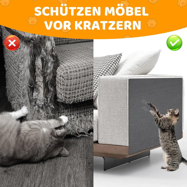 Storystore Selbstklebend Kratzmatte Katze, 40cm x 200cm Katzen Kratzmatte Kratzschutz Sofa Katze, DI