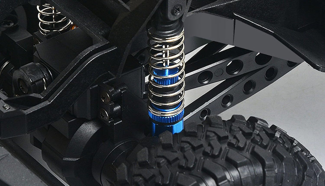 Amewi 22593 Dirt Climbing Pickup Crawler 4WD 1:10 RTR schwarz, inkl. Fernsteuerung, Akku, Ladekabel,