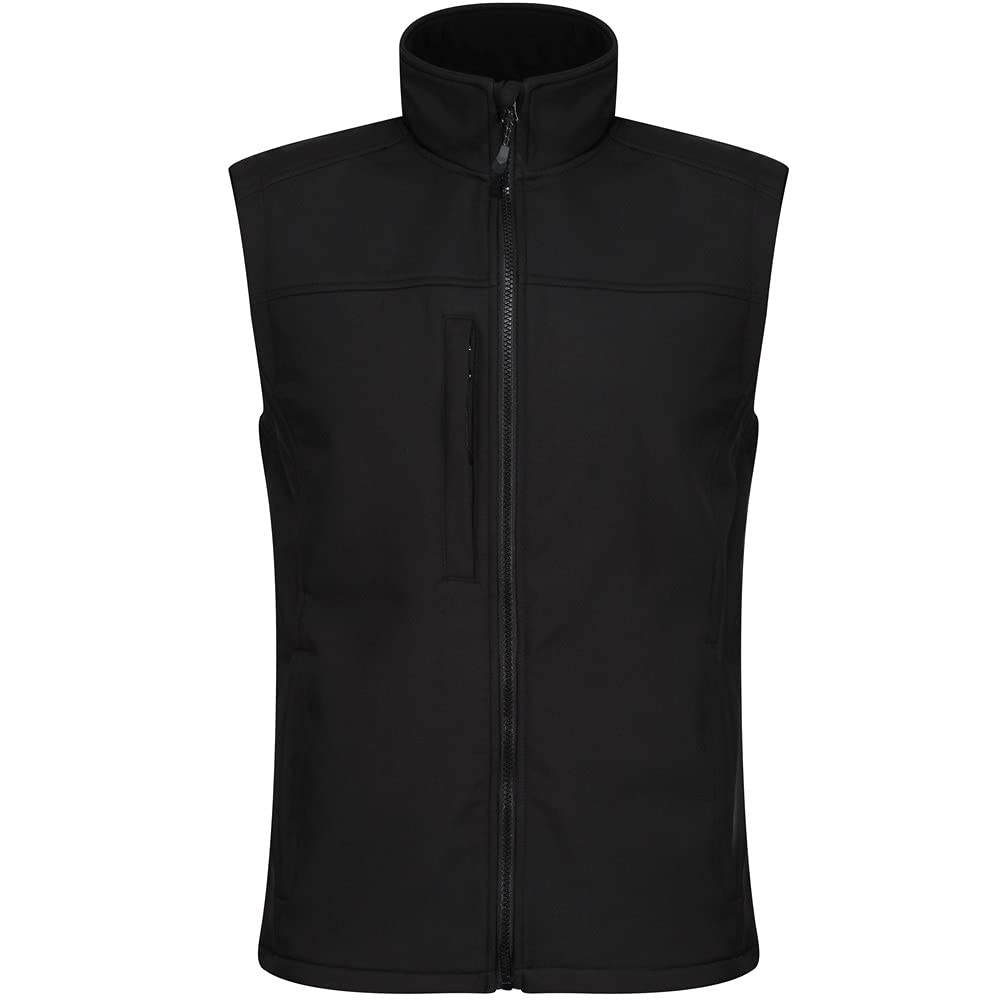 Regatta Flux Softshell-Weste für Herren (1 Stück) XL Schwarz (Schwarz/Schwarz), XL Schwarz (Schwarz/