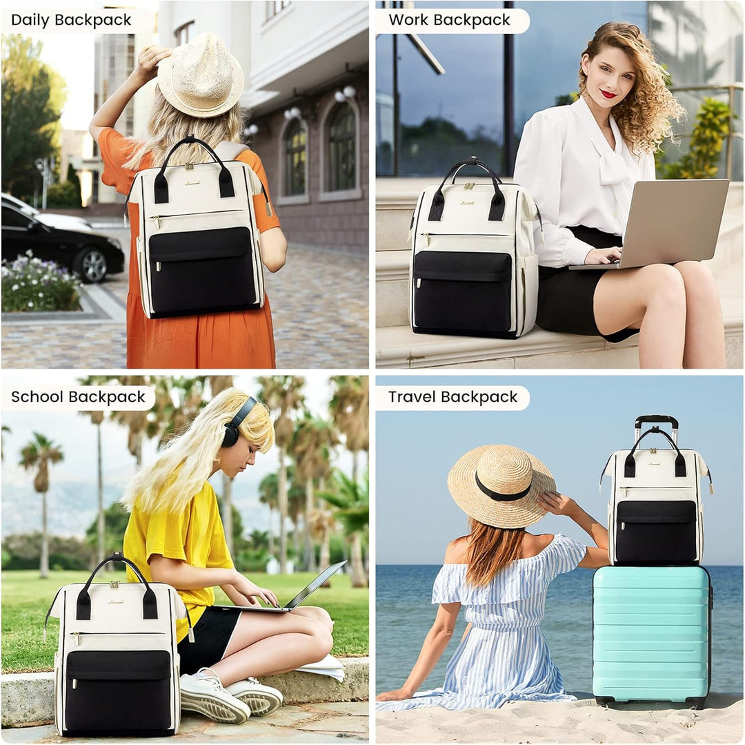 LOVEVOOK Backpack Women Handtasche 2 in 1 Wasserdichter Notebook Handgepäck Reiserucksack mit 15,6 Z