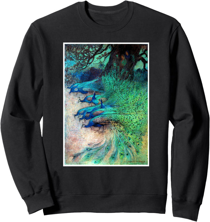 Pfauen Pfauenfedern Feder Federn Warwick Goble Sweatshirt