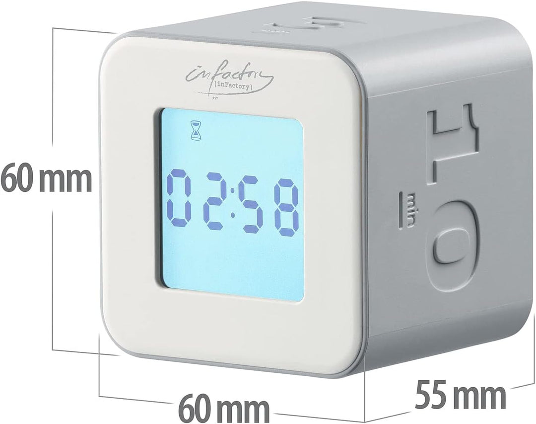 infactory Cube Timer: 2er-Set digitale Timer-Würfel mit 4 Zeiten, 6 x 6 x 5,5 cm (Würfeltimer, Eggti
