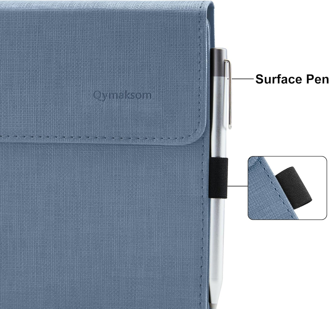 Qymaksom Hülle für Microsoft Surface Pro 9 13 Zoll (2022),Leder Schutzhülle Surface Pro 9 Tasche mit