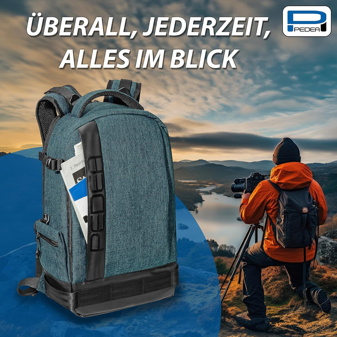 Pedea DSLR-Kamerarucksack Fashion Fotorucksack für Spiegelreflexkameras mit wasserdichtem Regenschut