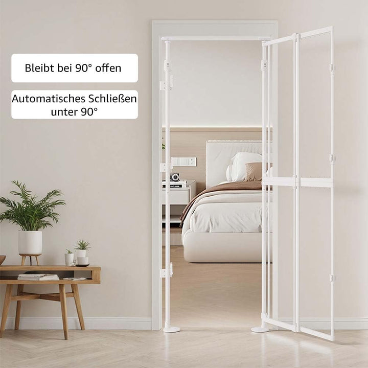 unipaws Transparentes Extra Hohes Katzengitter, Druckmontage mit Auto-Close, 190–250 cm H x 53–86 cm