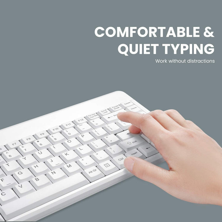 Perixx PERIBOARD-409WU US, Wired USB Mini Keyboard - White - US English… USB Typ-A Weiss, USB Typ-A