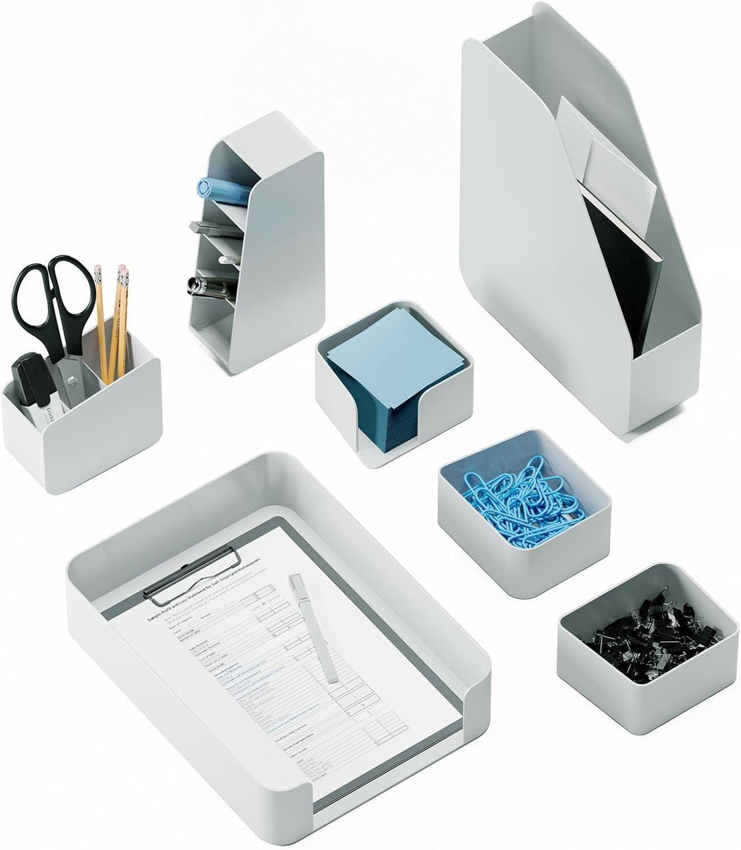 Schreibtisch Organizer mit RED DOT Design Award - Premium Stiftehalter aus recyceltem Material - Bür