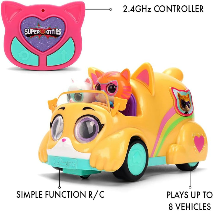 Jada Toys SuperKitties RC Auto (17 cm) - ferngesteuertes Spielzeugauto ab 3 Jahre mit Licht & Sound,