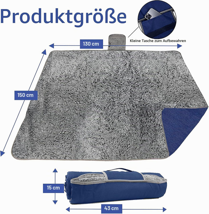 Kato Tirrinia Camping Decke wasserdichte, Outdoor Decke Hüttenschlafen Reisedecke Sanddichte Warm Pi