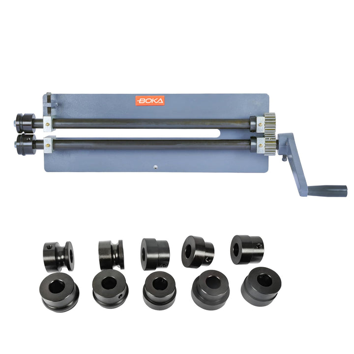 BOKA Sickenmaschine Manuelle– 457 mm Ausladung, bis 1,2 mm Stahlblech, Gussgehäuse, 6 Walzensätze, H