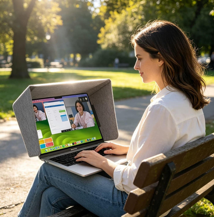 TYTX Laptop-Sonnenschutz für 13-14 Zoll, leichte blendfreie Bildschirmabdeckung für die Arbeit im Fr