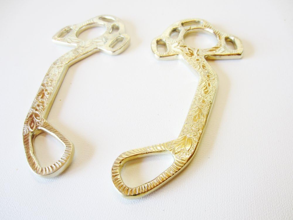 PS Pferdeartikel Hackamore Exquisite Silber oder Gold-messingfarbig verziert, Gold