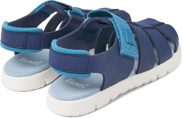 Camper Jungen Oruga K800242 T-Strap Sandal, Blau 020