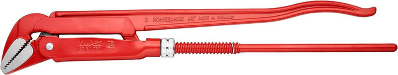 KNIPEX Rohrzange 45 Grad abgewinkeltes Maul, Chrom-Vanadium, rot pulverbeschichtet, 570 mm, 83 20 02