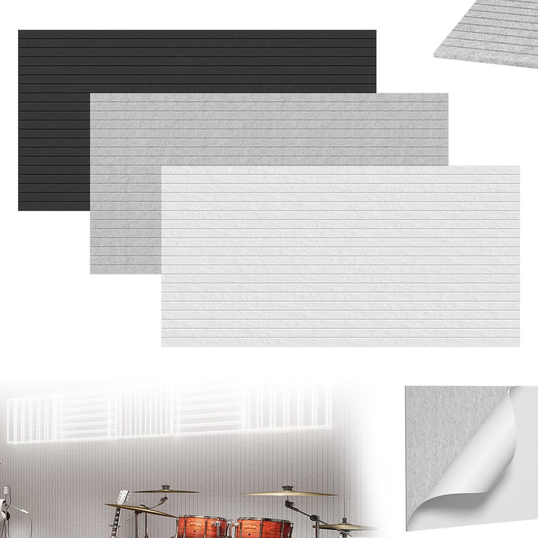LZQ Akustikpaneel Akustikplatten Selbstklebend 120x60cm Wandpaneel Schalldämmung Akustik Wandverklei